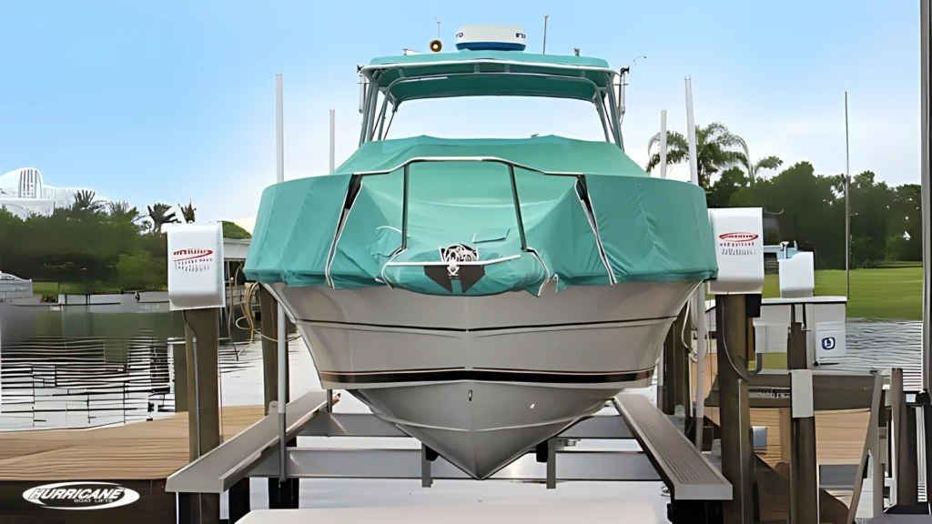 Boat lift height clearance showing tide range and safety margin calculation